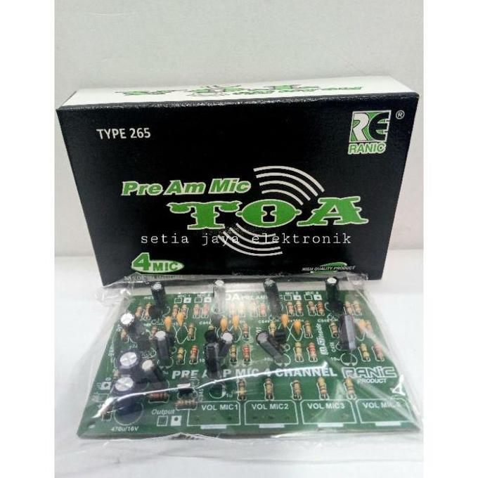 kit pre amp mic mixer 4 chanel Amplifier HEMAT