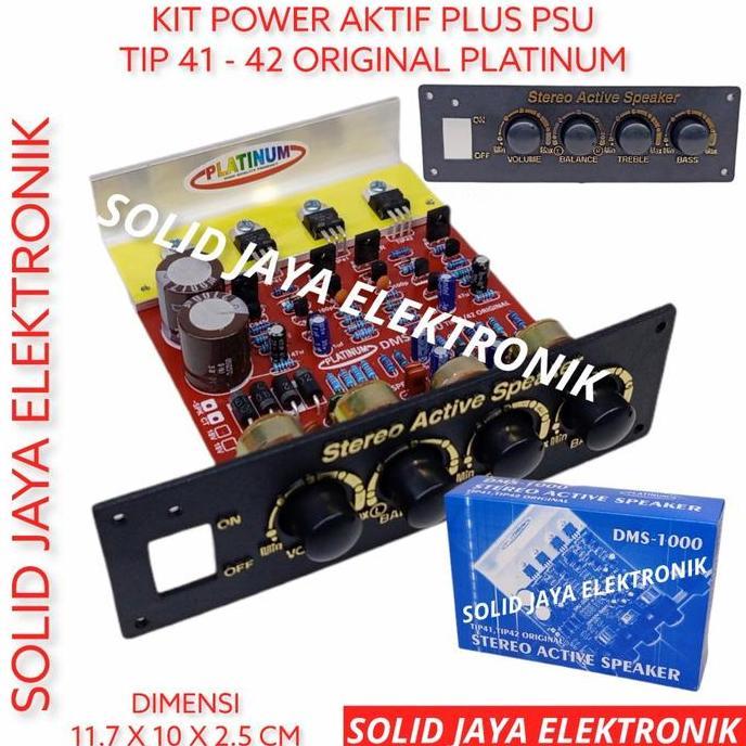KIT POWER SPEAKER AKTIF STEREO DMS-1000 TRANSISTOR FINAL ASLI ORIGINAL TIP41 TIP42 TIP DMS1000 DMS 1