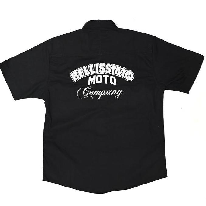 BELLISSIMO MOTORCYCLE WORKSHIRT BLACK - LOW SPEED / Kemeja Motor