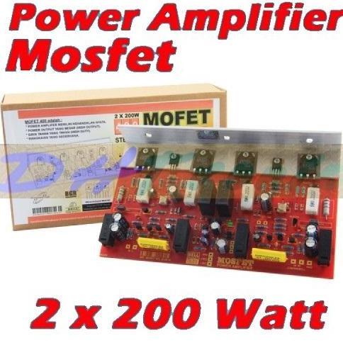 Mofet-400 2x200W Kit Mosfet Power Amplifier Speaker Protector Mofet 400 Watt 2x200 TERMURAH