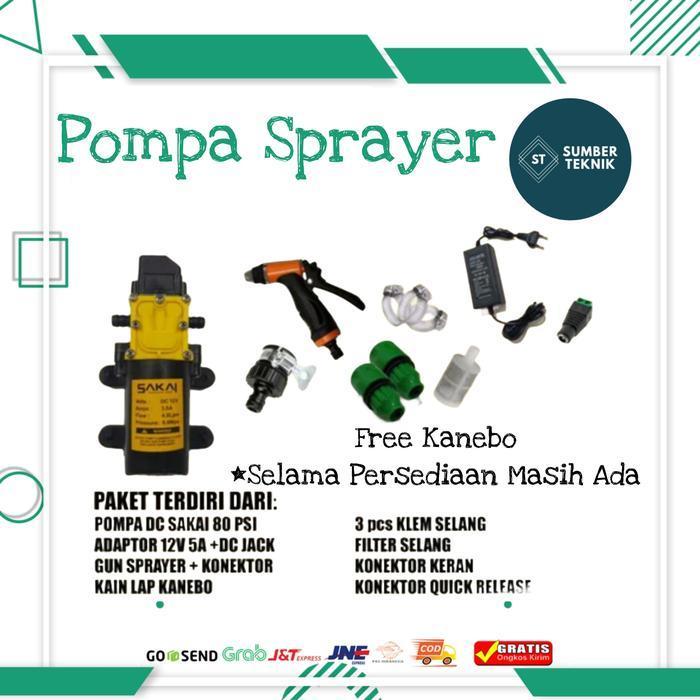 Paket Pompa Dc Dinamo Pump Sprayer Cuci Steam Motor Mobil Set Sakai Original Dan Terpercaya