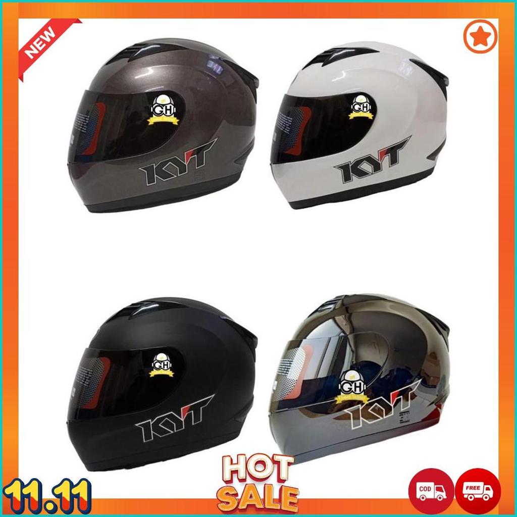 Helm / Kyt / Helm Kyt / Helm Full Face Kyt R10 Black Doft Termurah [H2]