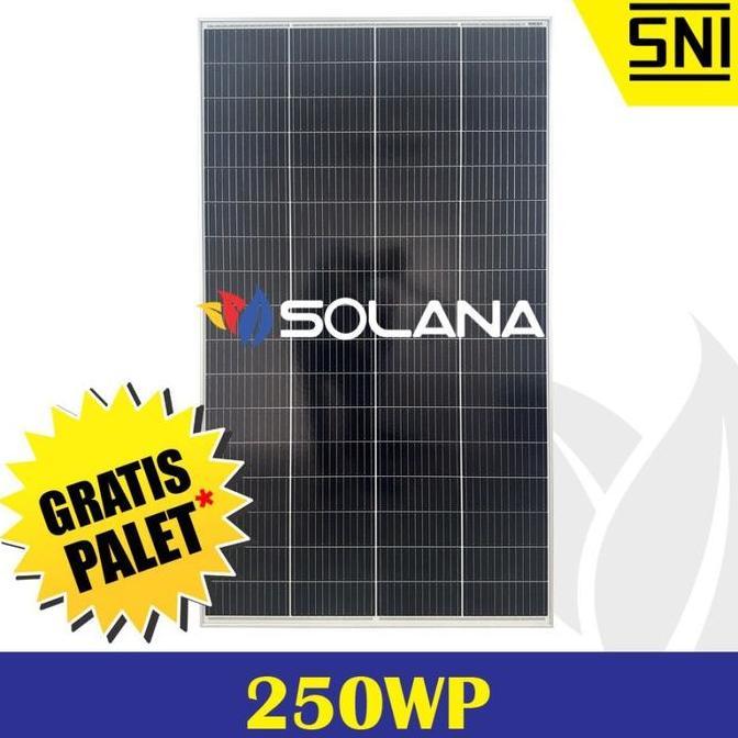 Super Murah, Solar Panel Solar Cell Pv Modul P12 250W Black Mono Crystalline Panel Surya 24V 250Wp S
