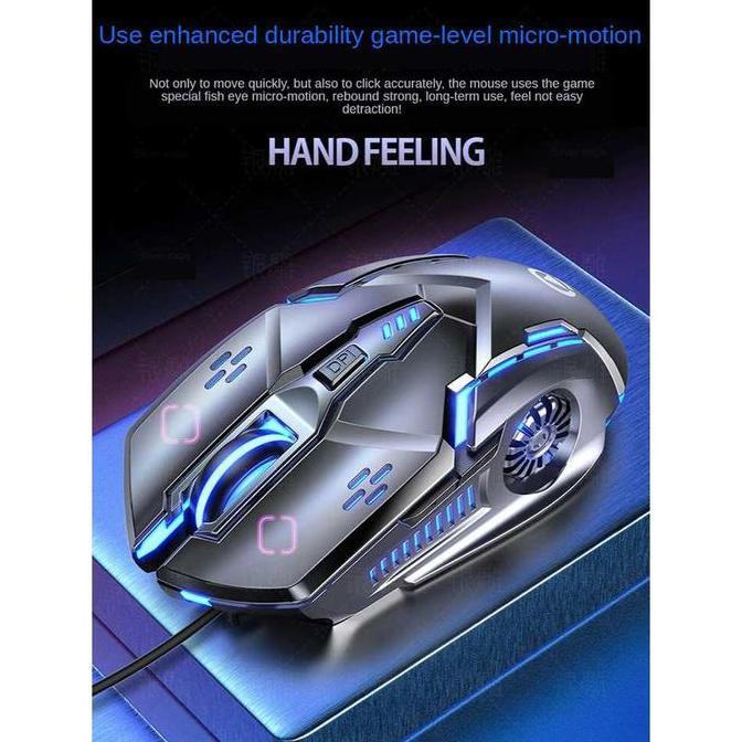 Mouse Gaming Wired LED RGB 3200 DPI Silent Click - G5
