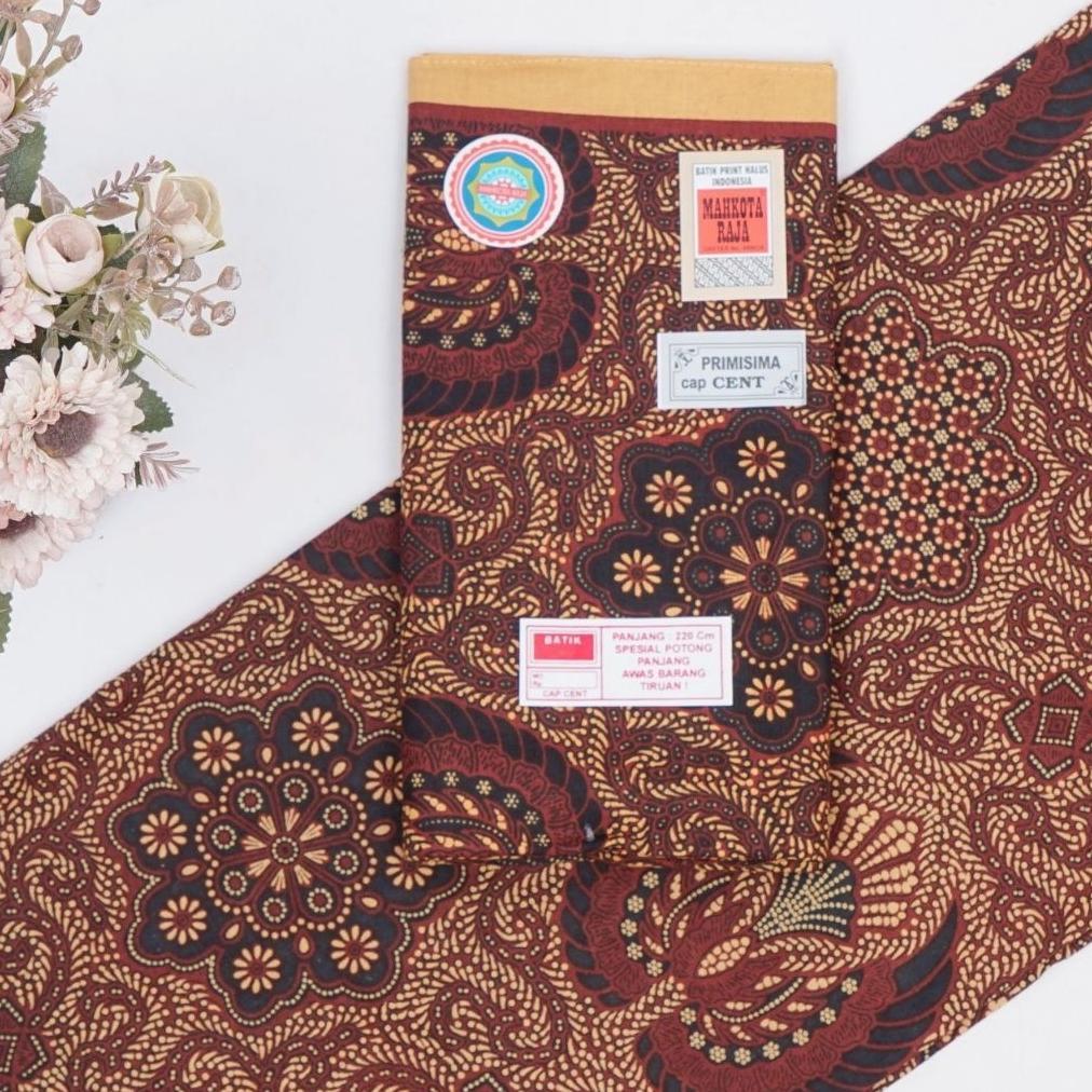 Promo  Kain Panjang Batik Mahkota Raja Asli Capcent Jarik Batik Tapih Sewek Samping Kain Tulis Solo 