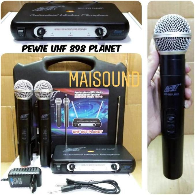 Mic Wireless PEWIE UHF- 898 PLANET Microphone UHF 898 UHF898