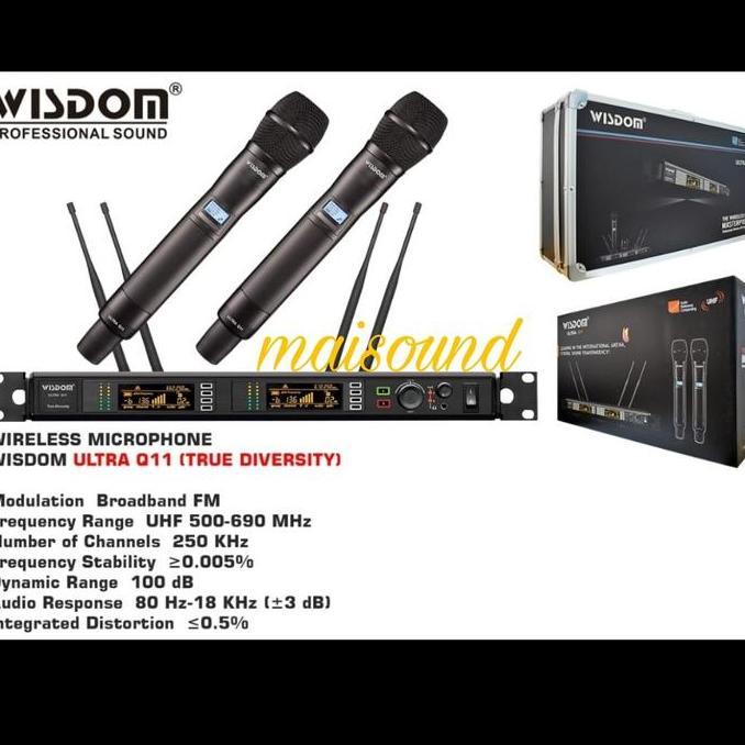 MIC WIRELESS WISDOM ULTRA Q11 ORIGINAL HANDHELD MICROPHONE WISDOM Q 11