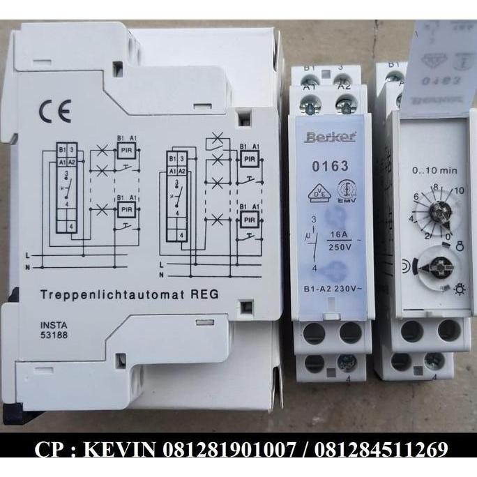 Lighting timer BERKER 0163 230V, 0-10 minutes