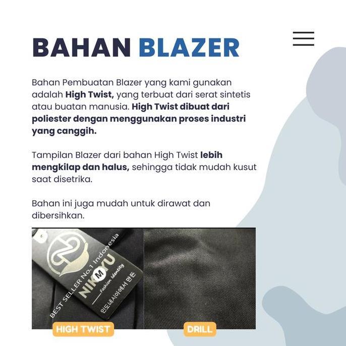 Nikayu Setelan Blazer Slimfit Pria 5in1 Grey Edition - Jas Formal & Semi Formal - Celana Slimfit 27-