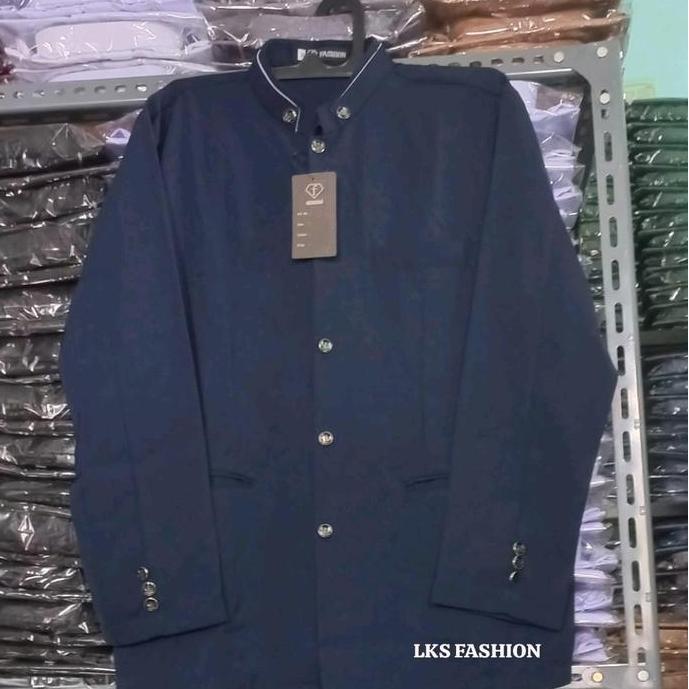 FREE ONGKIR JAS,KO POLOS DARI BAHAN IMAGO  VARIASI KERAHDUAI BAJU KOKO MUSLIM PRIA DEWASA ATASAN TAN