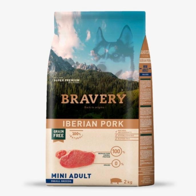 BRAVERY Mini Adult Iberian Pork 2kg - grain free dogfood