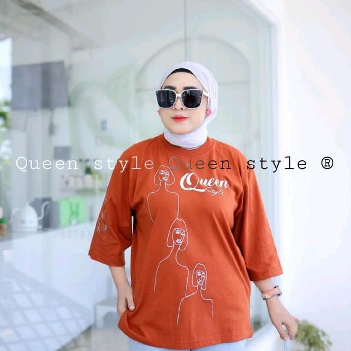 Queenstyle||Atasan Wanita Tunik Motif Sablon abstrak
