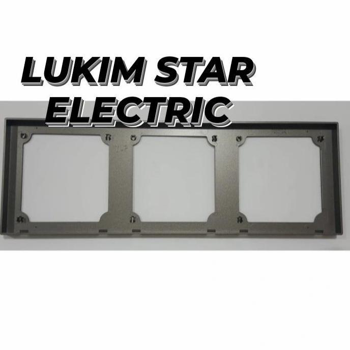 SIMON E6 GREY FRAME 3 GANG / FRAME SAKLAR SIMON E6 GREY 3 GANG 720630-61