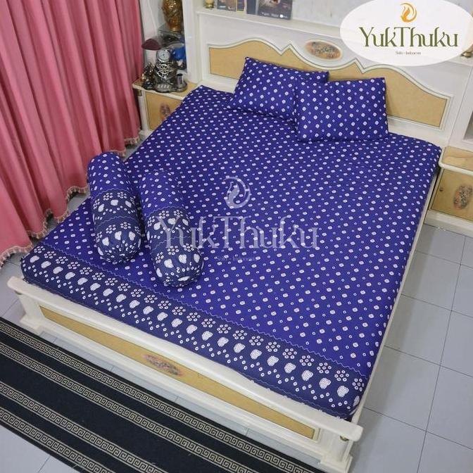 Sleeprm- Sprei Batik Motif Jumputan Uk 180X200-200X200 Tinggi 40