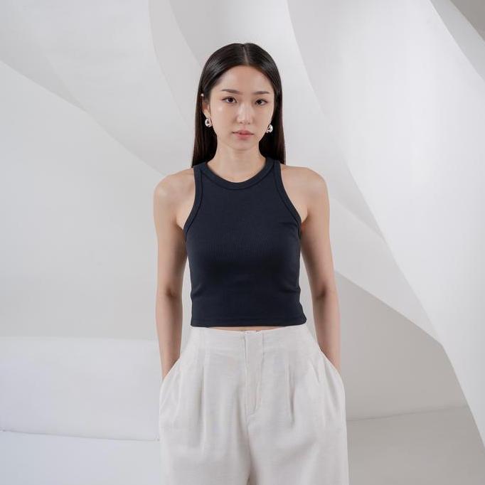 FREE ONGKIR GEORGIOS WOMEN | HIGH NECK CROP TOP | TANK TOP ATASAN WANITA KEKINIAN CEWEK DEWASA PANJA