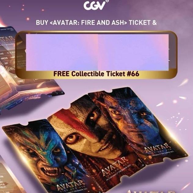 Official Avatar Fire and Ash Collectible Ticket, CGV