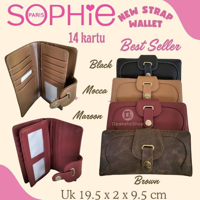 Sophie Martin Dompet Neo Strap Paris Brown Coklat Promo Diskon Terbaru Kekinian 2022 Uang Wanita