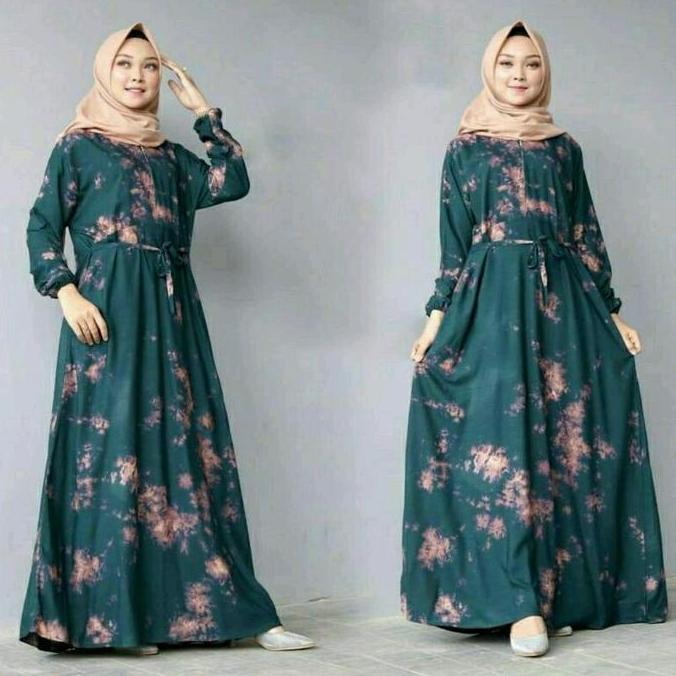 Gamis Rayon Tie dye Jumputan