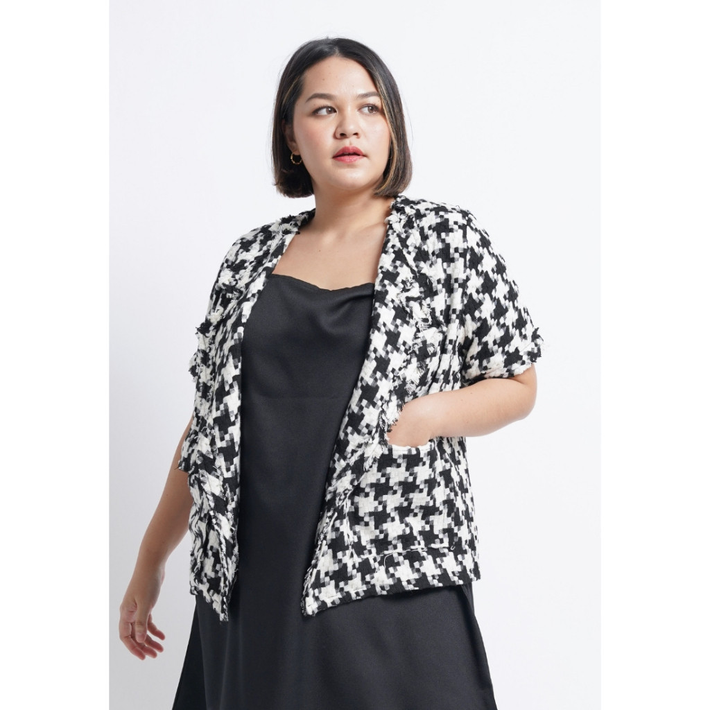 Mille Fleur - Moon Tweed Blazer Akrilik Big Size Jumbo LD Up to 130