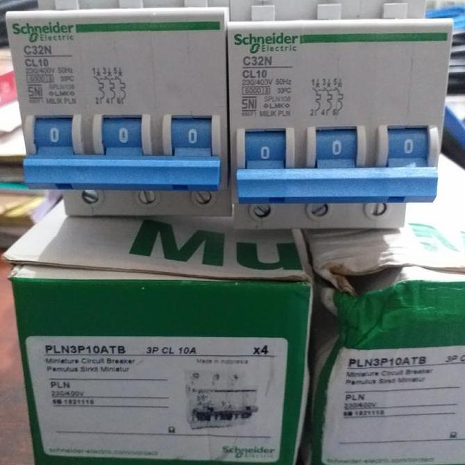 Diskon Mcb 3Phase 10A C32N Cl10 Schneider Pln 3P10Atb
