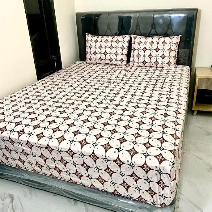 Sleeprm- Sprei Batik Modern Parang Jogjaan T20 Ukuran Komplit Sprei Batik Jadul