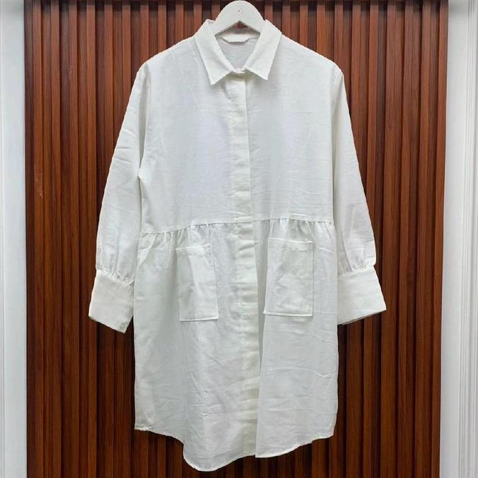 tunik wanita katun linen Carmelo premium  polos babydoll carmello