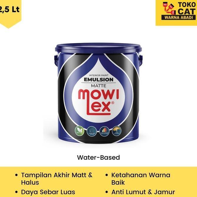 Wrnawrni- Cat Tembok Mowilex 2.5 Liter Warna Hitam E200