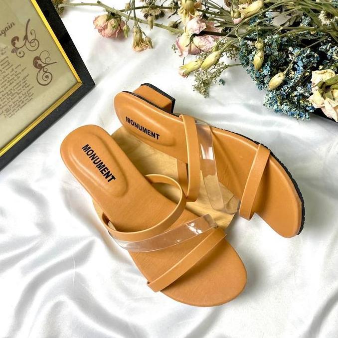 BEST SELLER MONUMENT SENDAL HAK TAHU WANITA 3CM TALI JELLY H-4 SANDAL HEELS WANITA MODEL SIMPLE ELEG