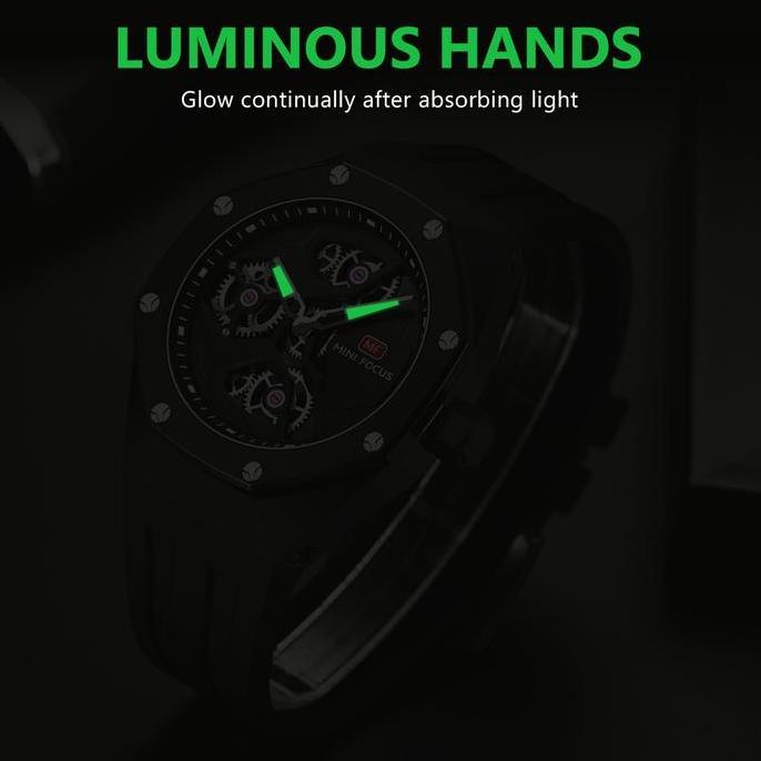 Jam Tangan Exclusive Pria Mini Focus Rotating Wheels Orinal Anti Air