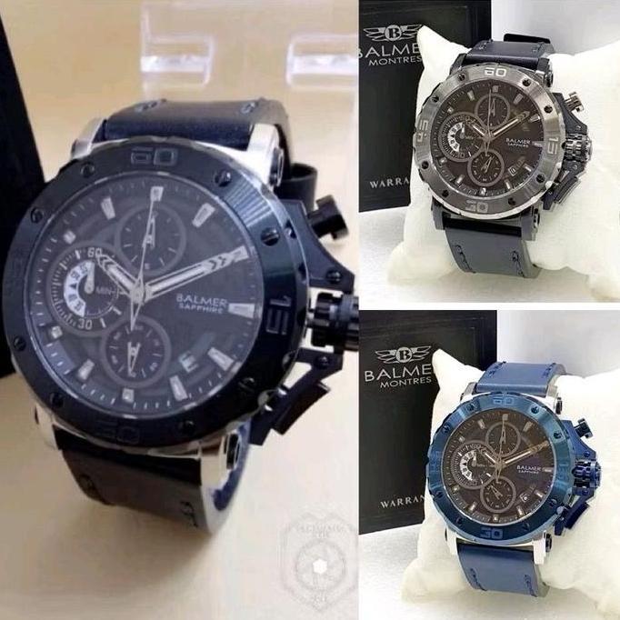 Jam Tangan Pria BALMER 7975 B7975 Kaca Sapphire Anti Gores l ORINAL Watches Kulit