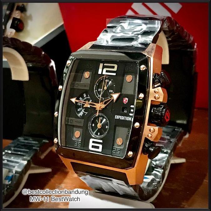 Jam tangan pria Expedition E 6636 M Black Gold Chrono series