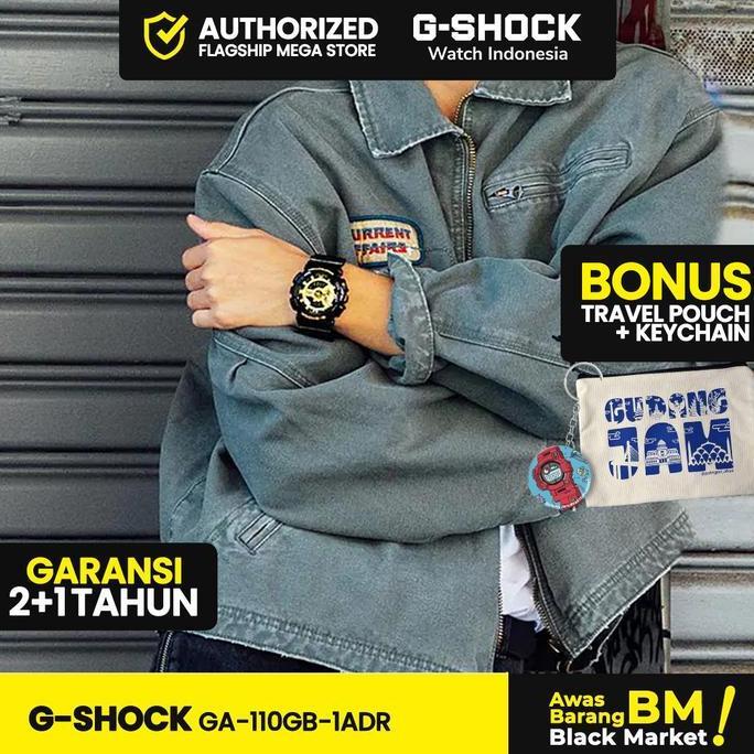 G-Shock GShock GA-110GB-1ADR GA-110GB GA-110 GA110GB GA 110GB Emas Hitam