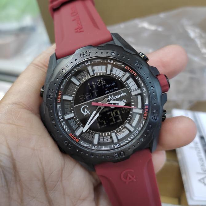 Jam PRIA ORINAL Alexandre Christie Ac 9370 MH Rubber Steel