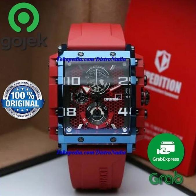 Promo Jam Tangan Pria Expedition E6775 Mc Black Silver Blue Orinal