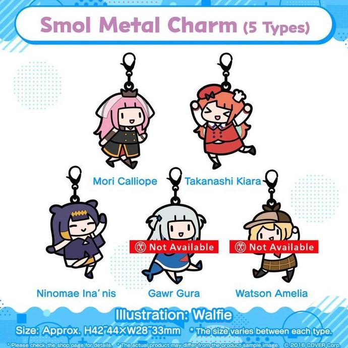 hololive -  English -Myth- Smol Merchandise Metal Charm