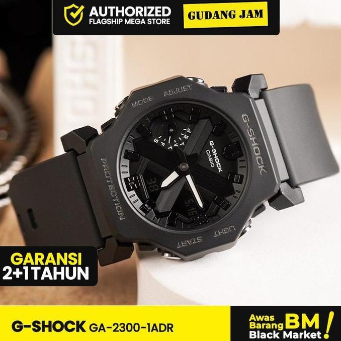 G-Shock GShock GA-2300-1ADR GA-2300-1A GA-2300 GA2300 GA 2300 Jam Hitam