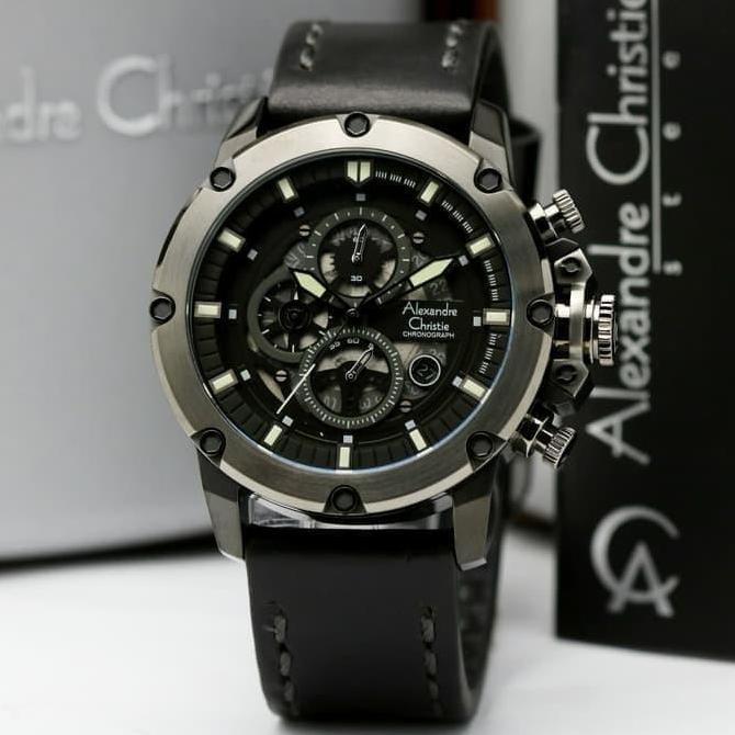 Jam Tangan Pria Christie orinal ac6416 black gun