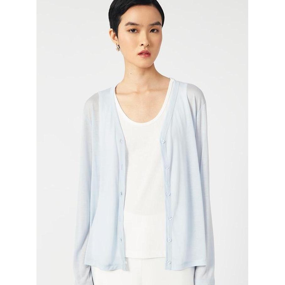 Duma Official Mellow Set | Powder Blue / Set Inner Tanktop Tanpa Lengan Dan Outer Cardigan Tangan Pa