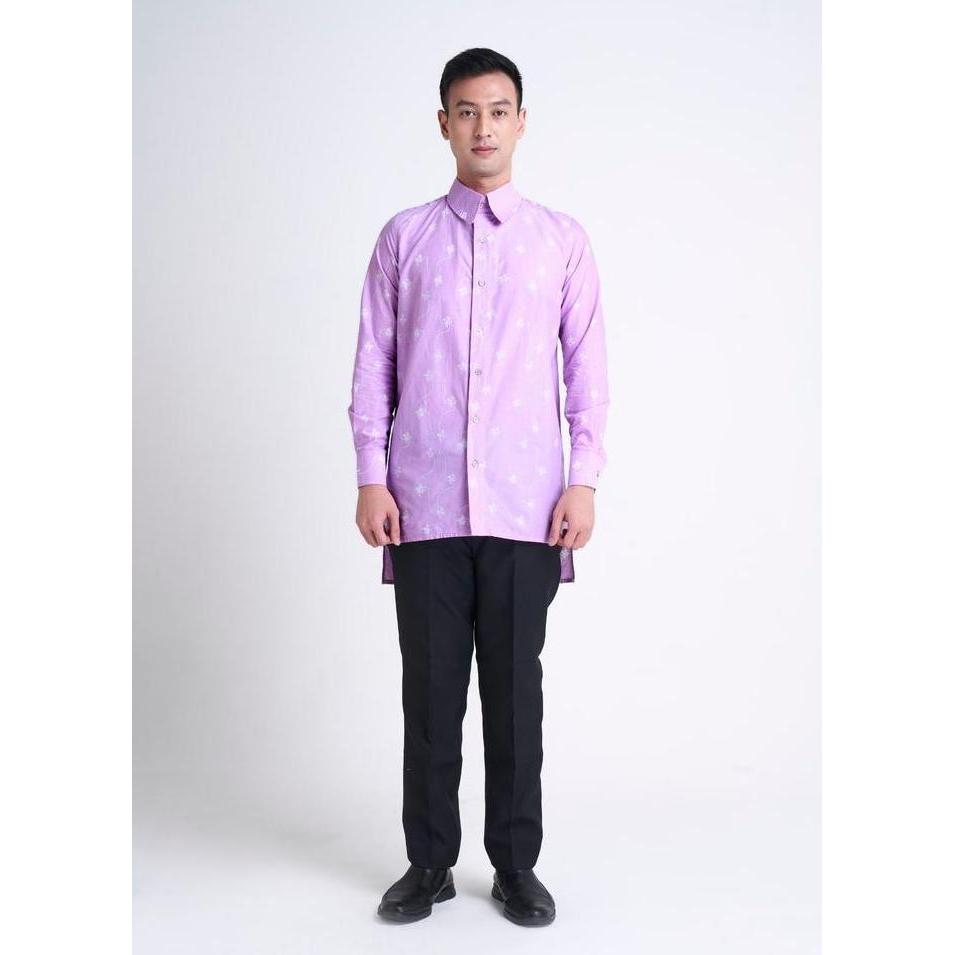 Lilac Gama Batik Shirt - Oe X Wilsen Willim