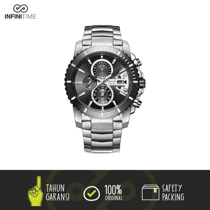 Alexandre Christie AC 6455 Silver Black (Man)