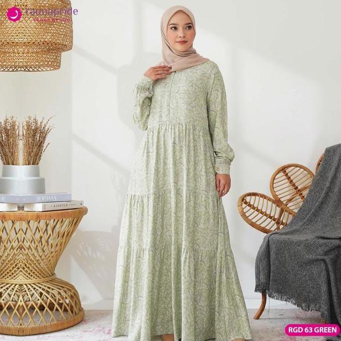Murah Baju Gamis Wanita Rayon Terbaru Rauna / Rgd 63 / Fashion Muslim