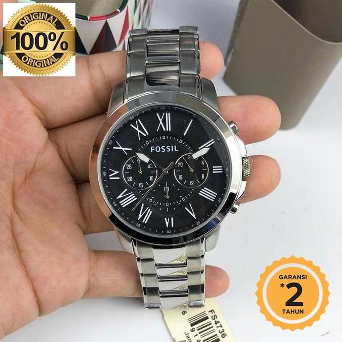 FS4736 Chronograph Black Dial Stainless Steel Strap