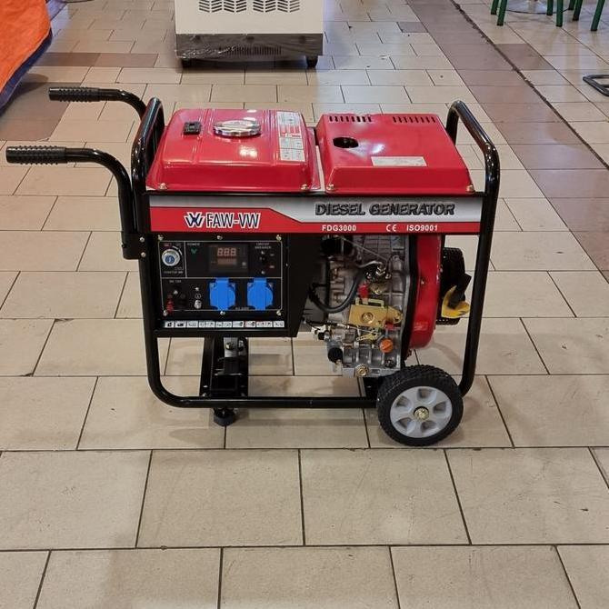 Genset Diesel 3000 Watt 3 Kva Faw-Vw Mesin Solar Fdg 3000 Double Start