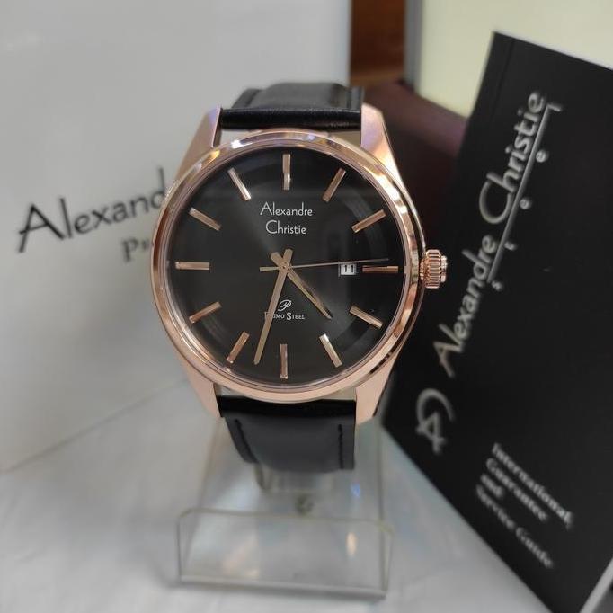 Jam Pria ORINAL Alexandre Christie Ac 1027 MD Leather St Solid
