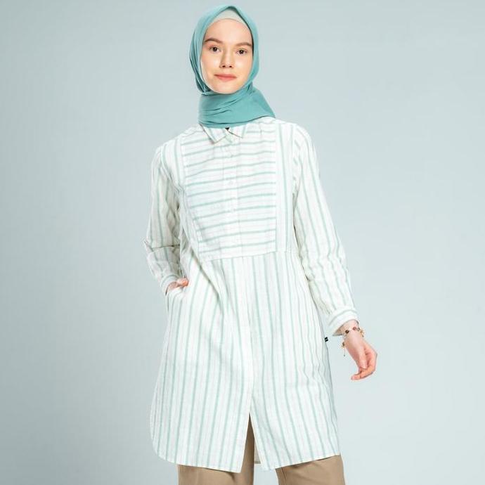 Flamoush Edrice Green Kemeja Casual Wanita