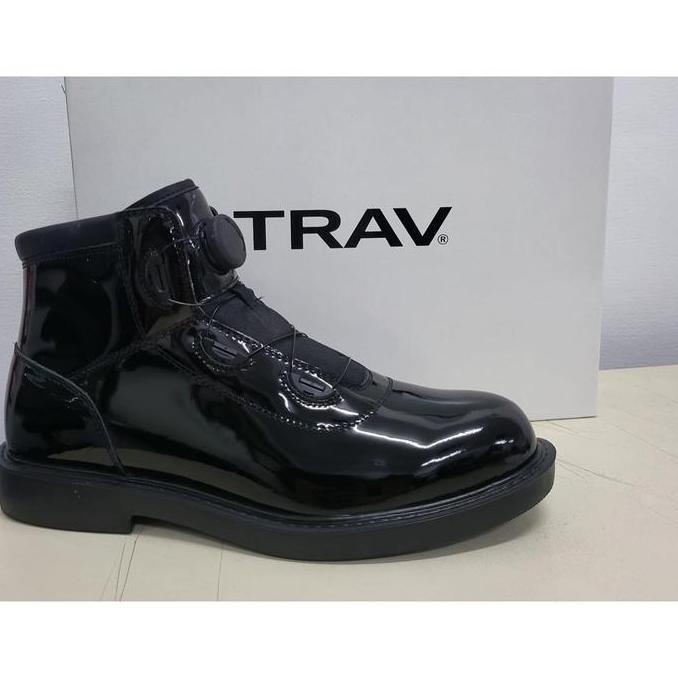 Sepatu PDH TRAV Pantofel 4 Mid Cut Tali Putar