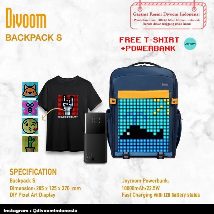 Divoom Backpack S , Youngster's Customizable LED Backpack