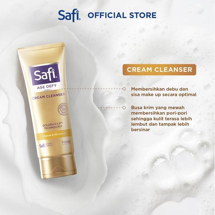 SAFI - Age Defy - Package Cleanser 100gr & Exfoliator 75ml- Anti Aging Membersihkan Wajah