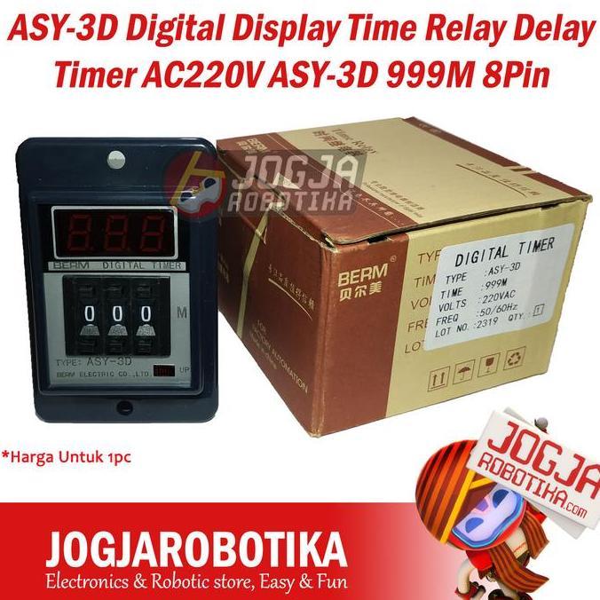 Spesial Asy-3D Digital Display Time Relay Delay Timer Ac220V Asy-3D 999M 999S