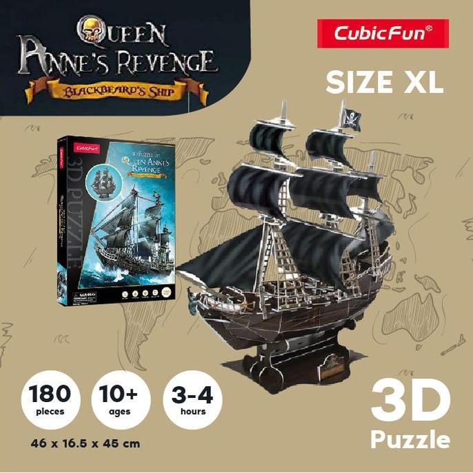 CUBICFUN The Queen Anne's Revenge XL - 3D Puzzle